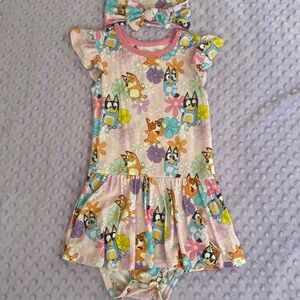 Little Snuggles Bamboo Bluey Twirl Dress